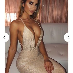 Never Worn Gold Julia Maxi Dress